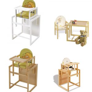 TRONA MULTIFUNCION DE MADERA CONVERTIBLE EN PUPITRE